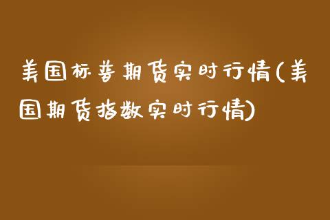 美国标普期货实时行情(美国期货指数实时行情)_https://www.lvsezhuji.com_原油直播喊单_第1张