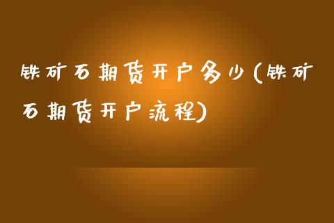 铁矿石期货开户多少(铁矿石期货开户流程)_https://www.lvsezhuji.com_EIA直播喊单_第1张