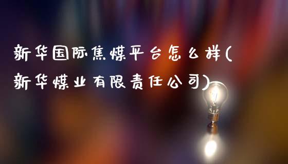 新华国际焦煤平台怎么样(新华煤业有限责任公司)_https://www.lvsezhuji.com_黄金直播喊单_第1张