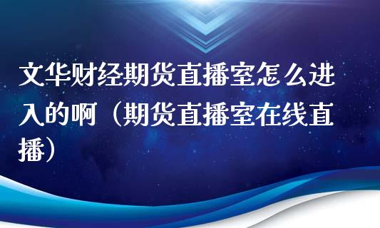 文华财经期货直播室怎么进入的啊（期货直播室在线直播）_https://www.lvsezhuji.com_黄金直播喊单_第1张