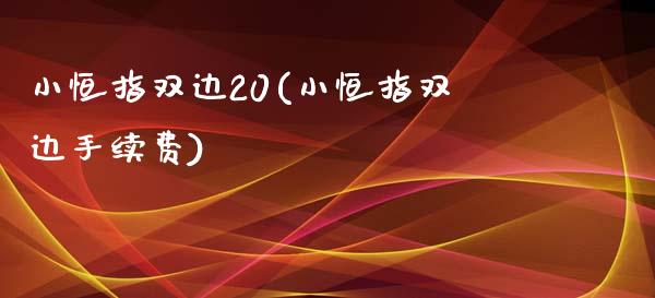 小恒指双边20(小恒指双边手续费)_https://www.lvsezhuji.com_期货喊单_第1张